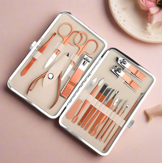 Manicure & Pedicure Nail Tool Kit - 18 in 1 Nail Tool Set