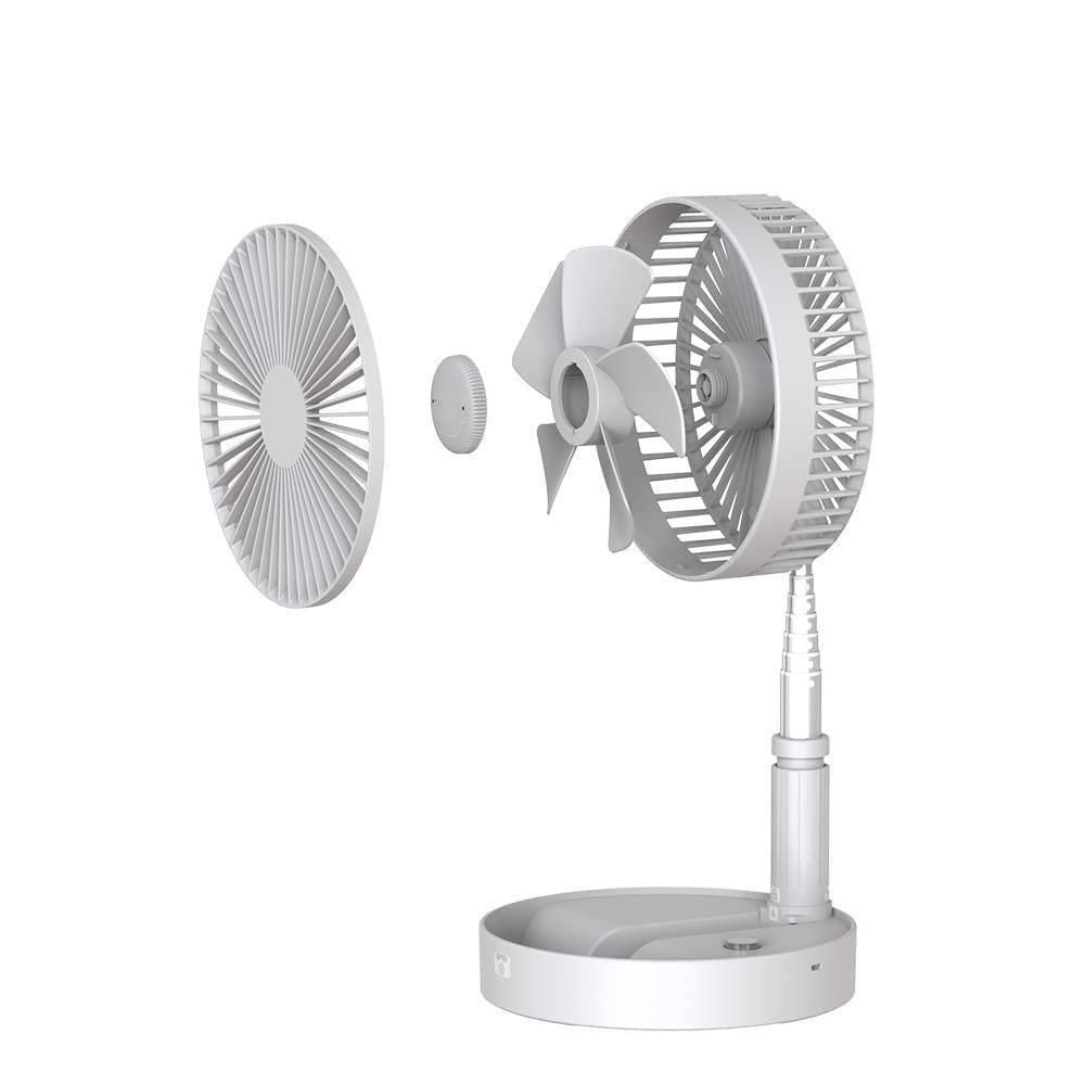 Adjustable Height Telescopic Rechargeable Standing Fan - Cute Rechargeable Pedestal Fan