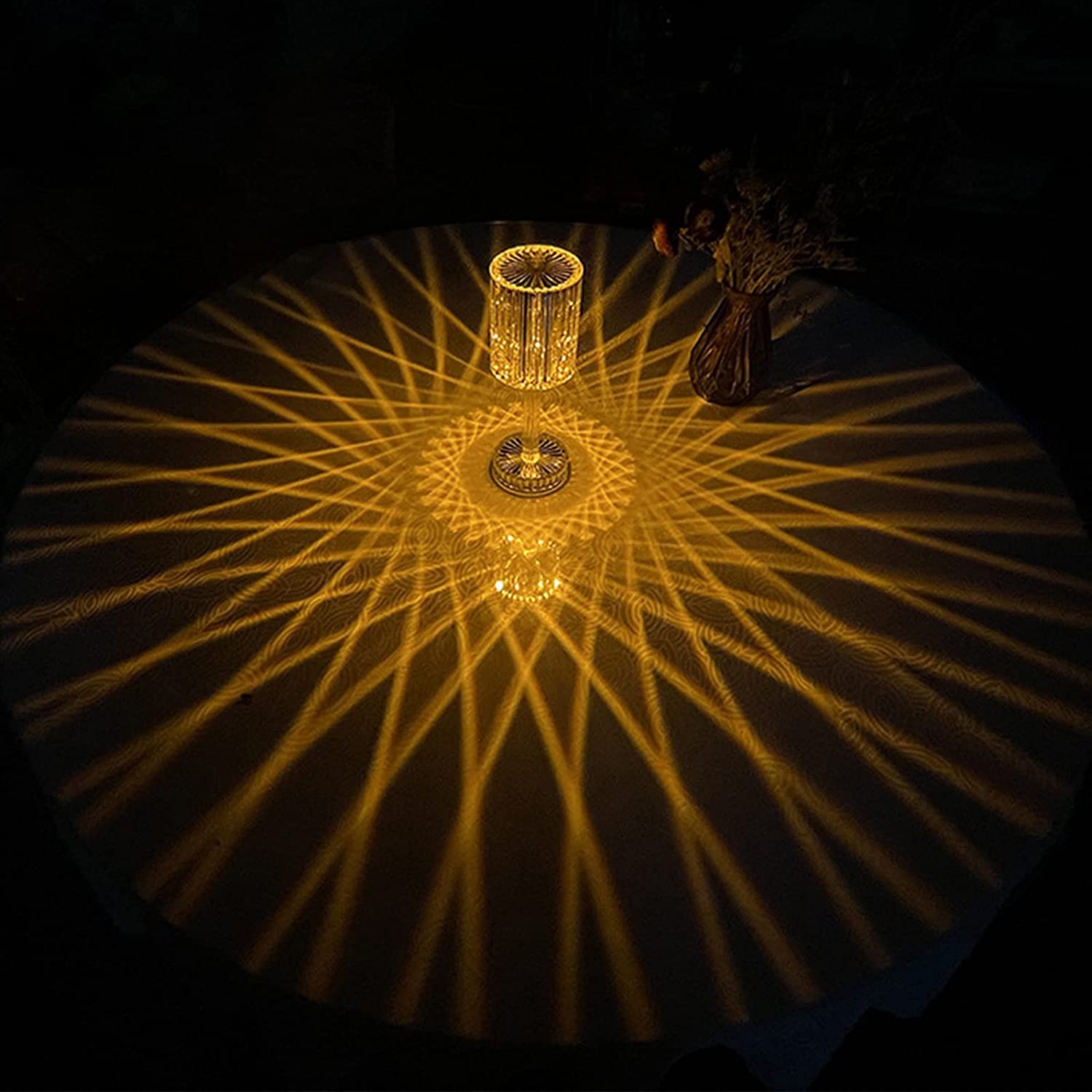Crystal Diamond Table Lamps Touch Control Changing Light