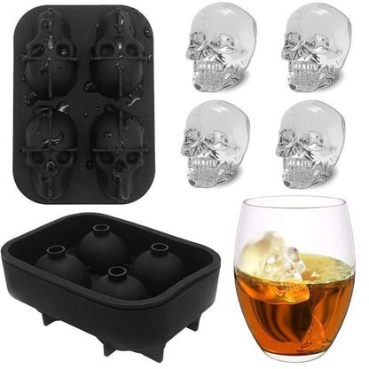 3D Skull Silicon Ice Cube Tray