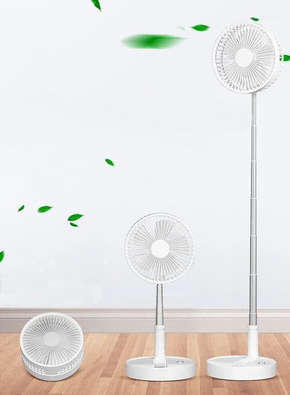 Adjustable Height Telescopic Rechargeable Standing Fan - Cute Rechargeable Pedestal Fan