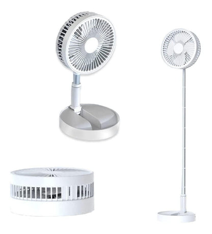 Adjustable Height Telescopic Rechargeable Standing Fan - Cute Rechargeable Pedestal Fan