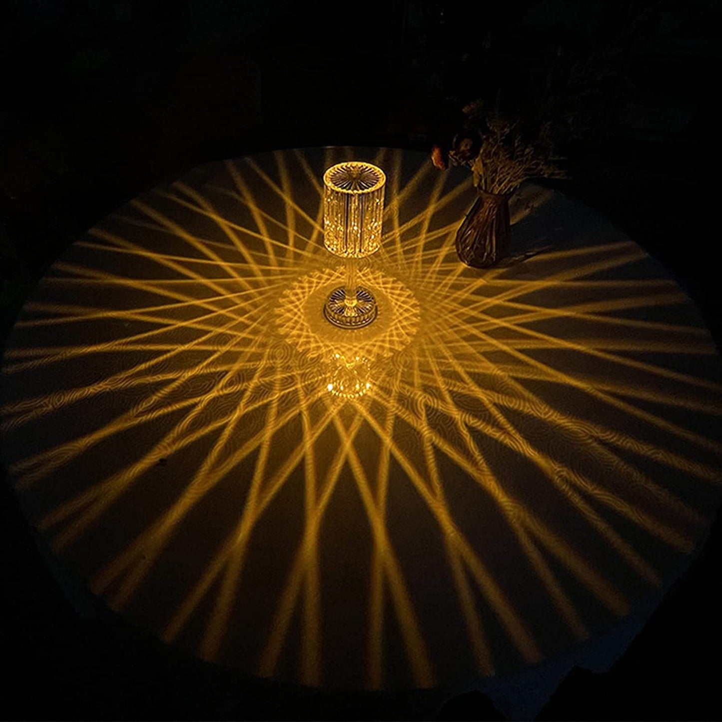 Crystal Diamond Table Lamps Touch Control Changing Light