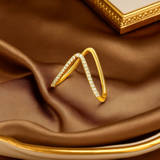 Velora Ring - Anti Tarnish, Gold Plated, Water Resistant, Sweat Proof  - Hues Of Jewels